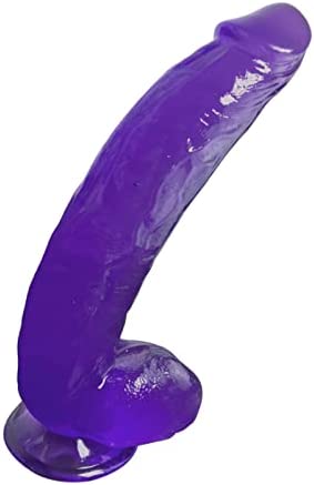 Realistic Dildo for Women, Realistic Suction Cup Massive Anal Dildo for Women Men Pleasure Soft TPE Dildo Adult Sex Toys with Balls for G-spot Prostate Play | Large Dildo 26.5cm 10.43 inches (Purple)