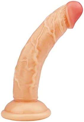 6 Inch Suction Cup Dildo, Realistic Curved Dildo for Women, Suction Cup Base Dildos Anal Sex Toy Adult Butt Plug Large Anal Toys Waterproof Dildo for Women/Men/Couples G-spot Vaginal Prostate Play