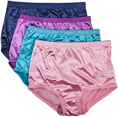 Barbra Lingerie Mens Satin Bikini Briefs Panties S to 3XL Silky Sexy Mens Underwear Multi Pack