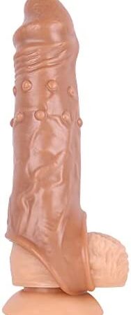 Extra Inches Penis Extender G-Spot Ball Solid Head Store Sperm Realistic Texture Dildo Sleeve Magicnitz