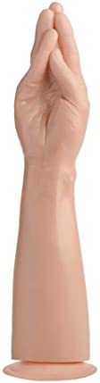 Master Series The Fister Hand & Forearm Dildo, Realistic Lifelike Sex Toy with Suction Cup for Hands Free Fisting, Body Safe, Light Flesh Colored, Easy to Clean, 15 Inch Length