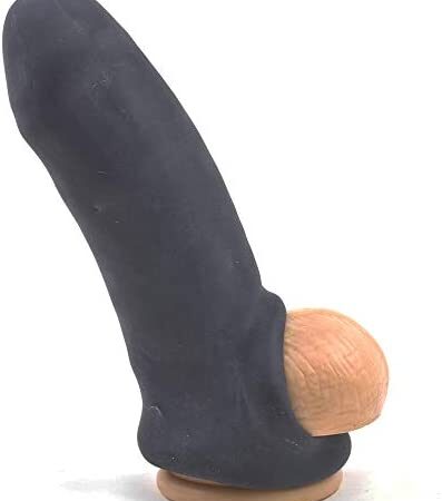 PleasureBoxxx Penis Sleeve Penis Extender Cock Ring, Black