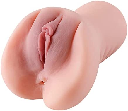bsqipsd 2 in 1 Male Masturbator, Pocket Pussy with Realistic Mouth Textured Vagina and Tight Anus, Blow Job Stroker Anal Play Pleasure Sex Toys for Men Flesh Light (670G Flesh)