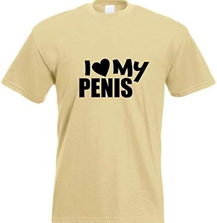 Kiwistar - I Love My Penis T-Shirt in 15 Men's Funshirt Printed Design Fun Motive Top Cotton S M L XL XXL