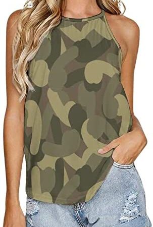 Penis Camo Funny Tank Tops for Women Tee Shirt Sleeveless Tunic Tshirts Trendy