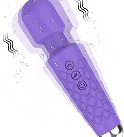 Rechargeable Personal Wand Massager 20 Powerful Mode & 8 Speeds for Back Neck Shoulder Muscle Aches Pain Relief Sport Recovery