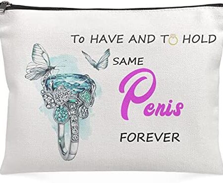 Wedding Survival Kit For Bride Gifts Cosmetic Bags-Same Pen-is Forever -Funny Multipurpose Travel Toiletry Pouch With Zipper Canvas Bag For Girl Bridal Shower Bachelorette Party Gifts