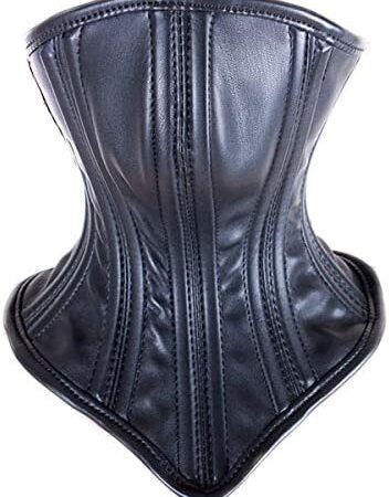 Leather Face & Neck Mask,Integrated Strap-on Soft and breathable PU Head Mask
