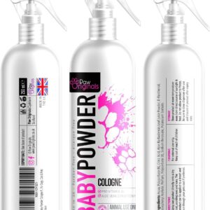 Baby Powder Cologne Perfume For Dogs - Long Lasting Deodoriser For Dogs & Aloe Vera Coat Conditioner- Naturally Derived - Lasts Up to 3 Days - 250ML - Perfume & Conditioner For Dogs, Cats & Pets