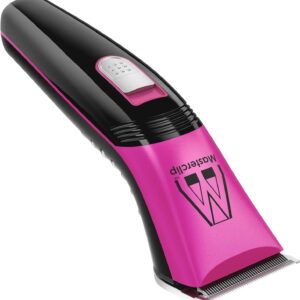 Masterclip Dog Clippers (Pink), Ultra Quiet; Professional Grooming Kit with Lightweight Cordless Trimmer. Rechargeable Showmate II Clipper Suitable for Dogs, Cats and Other Pet Hair (Pink)