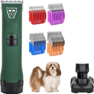 MASTERCLIP Cordless Dog Clipper for Shih Tzu, Bichon Frise, Lhasa Apso and Schnauzers. Professional Dog Clipping Results at Home on All Lap Dogs That Have Thick, Long or Wavy Hair.