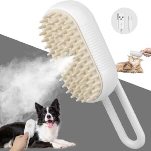 TOHDHC Cat Steam Brush, 3 in 1 Spray Cat Brush with Water Spray, Self Cleaning Steam Pet Brush With Massage, Cat Grooming Brush for Removing Knots,Loose Hair…