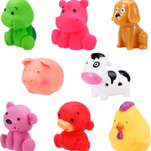 Partideal 8pcs Baby Bath Toys For Toddlers, Bath Squirt Toys, Floating Sea Animals Bathtub Toys for Kids, Swimming Pool Water Toys for 1 2 3 Year Old Boys Girls, Baby Bath Shower Time Gifts