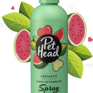 PET HEAD Dog Spray 300ml, Furtastic, Watermelon Scent, Knot Detangler, Best Pet Spray for Smelly Dogs, Care for Long, Tangly Curls & Coats, Professional Waterless Grooming, Gentle Formula for Puppies