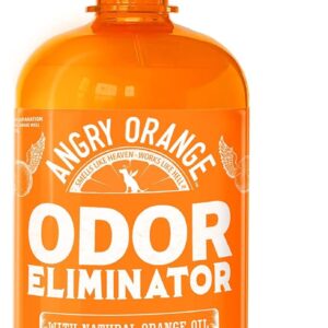 ANGRY ORANGE Pet Odor Eliminator for Strong Odor - Citrus Deodorizer for Strong Dog or Cat Pee Smells on Carpet, Furniture & Indoor Outdoor Floors - 24 Fluid Ounces - Puppy Supplies