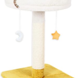 Happi N Pets Large Size Cloud Cat Scratching Post with Bed, Cat Tree for Indoor Cats, Nature Sisal Cat Scratcher with Cat Soft Perch for Kitten & Adult Cats, Cat Tower with Balls, Stable Cat Stand