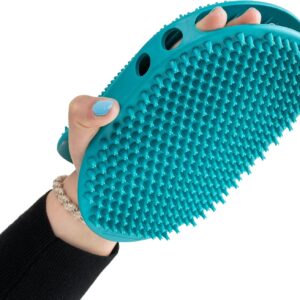 Mikki Dog, Cat Rubber Grooming Glove - Short Hair Remover - Brush for Small, Medium and Large Pets