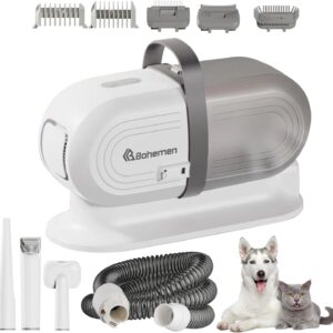 Pet grooming vacuum for dogs Clippers Kit 8 in 1 and Clippers, Dog Grooming Kit for Shedding Drying Trimming Pet's Hair for Thick Short Long Pet Hair