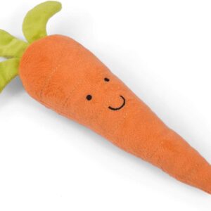 Petface Foodie Faces Fluffy Carrot Dog Toy