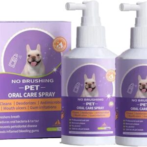 Petry Oral Spray,Teeth Cleaning Spray for Dogs & Cats,Pets Dental Care Bad Breath Treatment,Pet Breath Freshener Spray Care Cleaner,Dog and Cat Natural Breath Freshener