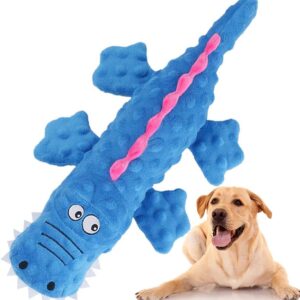 Speedy Panther Crocodile Plush Dog Toys for Large Dogs, Soft Squeaky Dog Dog Toys for Boredom Puppy Toys for Small Medium Large Dogs