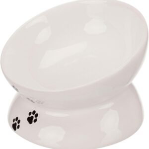 Trixie Ceramic Cat Feeder White