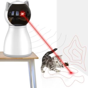 YVE LIFE Laser Toy for Indoor Cats, Motion Activated Interactive Cat Toys for Kitten/Dogs,USB Rechargeable,Fast and Slow Circling Pattern,Automatic On/Off and Silent