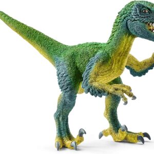 schleich 14585 Dinosaurs Realistic Velociraptor Figurine with Moving Jaw - Detailed Prehistoric Jurassic Dino Figurine and Toy Truck, Durable for Fun Play – Dinosaur Toys, Gift for Boys Age 4+