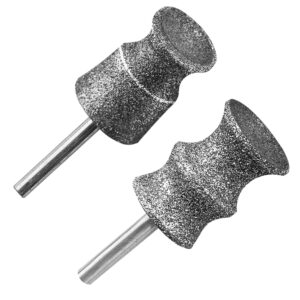 TSLOBIT Diamond Dog Nail Grinder Bits for Rotary Tool,1/8" Nail Grinder Attachment for Dremel Grinder Replacement Heads Pets Nail Care Clippers for Medium Large Dogs,2-Pack（Large A&B）