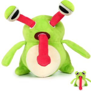 IOKHEIRA Dog Toys, Interactive Dog Toys, Squeaky Dog Toy, Snuffle Toys for Boredom Relief, Training Slow Feeding for Medium Large Dogs(Green, Turtle) (Red, Long-tongued Frog)