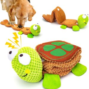 Macco Dog Puzzle Toy for Boredom, Turtle Squeak Dog Toys, Snuffle Master Toys for dogs Foraging Instinct Training Suitable for Small Medium and Large Dogs