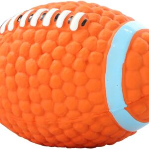 IFOYO Dog Toy Ball, Pet Squeaky Toys, Dog Rugby Ball, Squeaky Latex Rubber Dog Toy Balls Bite Resistant Teeth Training Toys for Dogs,5.71in/14cm