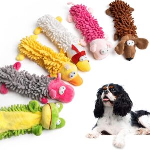 Pet Soft Dog Toys, Puppy Interactive Squeaky Plush Toys or Small Medium Dogs, 6 Pack