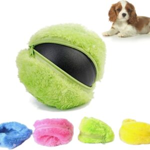 YumSur Magic Roller Ball,Active Rolling Ball For dogs Automatic Roller Ball,Interactive Pet Electric Toy with 1 Rolling Ball + 4 Color Ball Cover for Puppy Cats Dogs