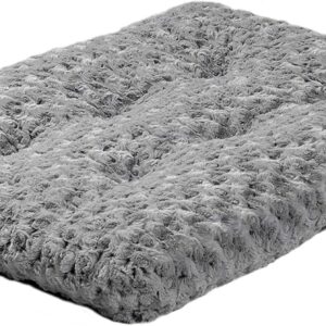 MidWest Homes for Pets Ombré Swirl Plush Pet Bed; 60.9cm (24-Inch) Long Pet Bed for Small Dog/Cat Breeds, 40624-SGB, Gray