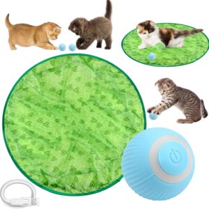 2 in 1 Simulated Interactive Hunting Cat Toys, Guitar Cat Toy, Interactive Toys for cats, Gertar Cat Tunnel, Automatic Cat Toy, Interactive Pet Toys Ball Fast Rolling In Pouch.