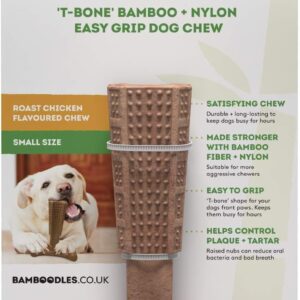 Bamboodles T-Bone Dog Chew for the most even the most aggressive of chewers SMALL CHICKEN