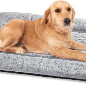 Baodan Dog Bed Mat 90x70 cm, Soft & Warm Pet Pad with Non-slip Bottom - Washable Dog Bed Mattress for Crate and Pet Bed