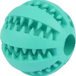HENBRANDT Treat Ball 7cm Puppy Dog Hard Rubber Training Toys (Aqua)