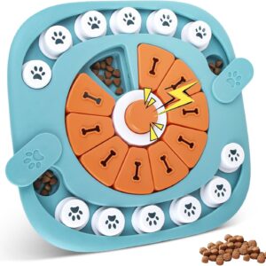 Macco Dog Puzzle Slow Feeder Toys,Dog Treat Dispenser with Squeaky,Dog Toy Intelligence for Medium Pets,Cats,Puppies,Dog Enrichment Toy Non-Slip SL4