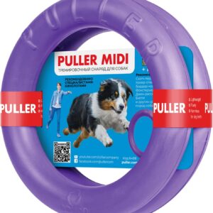 PULLER Midi Interactive Dog Toy Fitness Tool Set, purple, 19.5 cm/8 in