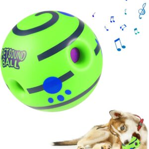 Radsocken Dogs Giggle Balls, 11cm Interactive Dog Ball Toy, 5inch Dog Squeaky Toys with Unique Sounds Dental Health Chew Toy for Dog Puppy Training