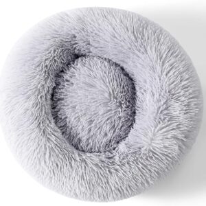 Small Dog Bed Puppy Bed Cat Donut Bed Fluffy Cat Bed Cat Sofa Warm Cat Bed Small Pet Bed Warm Dog Bed Puppy Donut Bed Small Round Cat Bed Puppy Doughnut Bed Circle Small Cat Bed For 3KG Pet