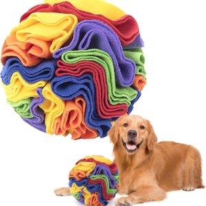 Snuffle Ball for Dogs Foraging, Dog Treat Ball Snuffle Interactive Treat Toys, 15cm Educational Foraging Toy Slow Feeder Pet Snuffle Ball Pet Snuffle Ball Toy for Small Medium Large Dog (Rainbow)