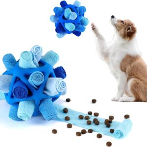 Snuffle Ball for Dogs Foraging,Sniffle Interactive Pet Toys, Dog Chew Toys Dog Treat Ball Dispenser, Portable Interactive Dog Educational Toy Brain Stimulator Toy for Small Medium Large Dog Training