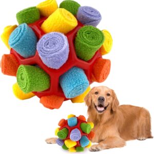 Snuffle Toy Ball for Dog Foraging, Dog Enrichment Toy, Dog treat Dispenser, Pet Interactive toy, Slow Feeder, Dog Food Hiding Ball, for Large Medium Small Dog Intellectual and Smell Training