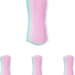 Tangle Teezer | Pet Teezer | De-Shedding and Dog Grooming Brush | Dry Brush or Dog Bath Brush | Mint & Pink (Pack of 4)