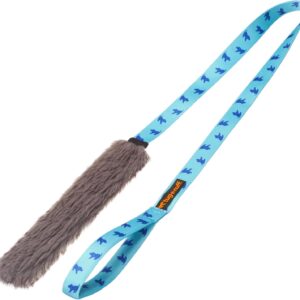 Tug-E-Nuff Durable Dog Tug Toy Chaser with Extra Long Handle | Ideal for Interactive Dog Training and Dogs of all Ages | Made of Faux Fur and Comes in 4 Colours | 47 x 11 inches in Size