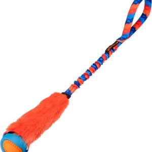 Tug-E-Nuff - Fauxtastic PowerBall Bungee | Durable Bungee Tug Toy for Dogs | Ideal for Interactive Dog Training and Dogs of all Ages | Made of Durable Faux Fur | 63cm (25 inches) in length