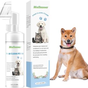 mafinzoer No-Rinse Foaming Cleanser for Pet Foot Washer Care Pet Paw Cleaner Quickly Cleans 200ml